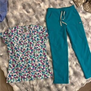 FIGS Teal Medical Scrub Pants